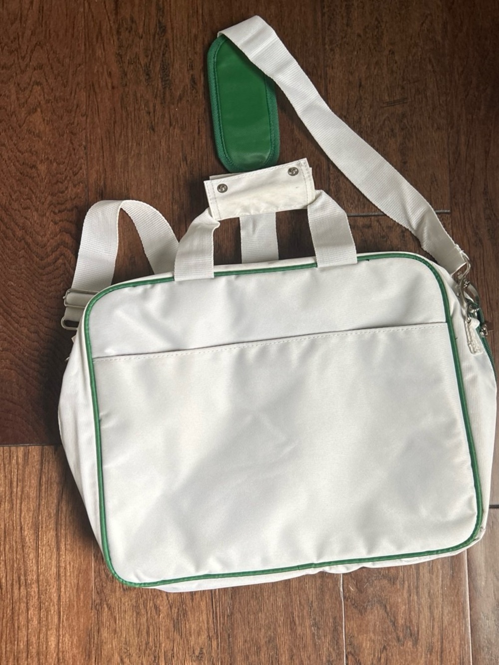Lacoste White and Green Men's Crossbody Messenger Bag - Picture 2 of 7